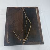 Small mirror in carved stucco wood, nineteenth, original ice