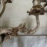 Old gilded bronze candlestick