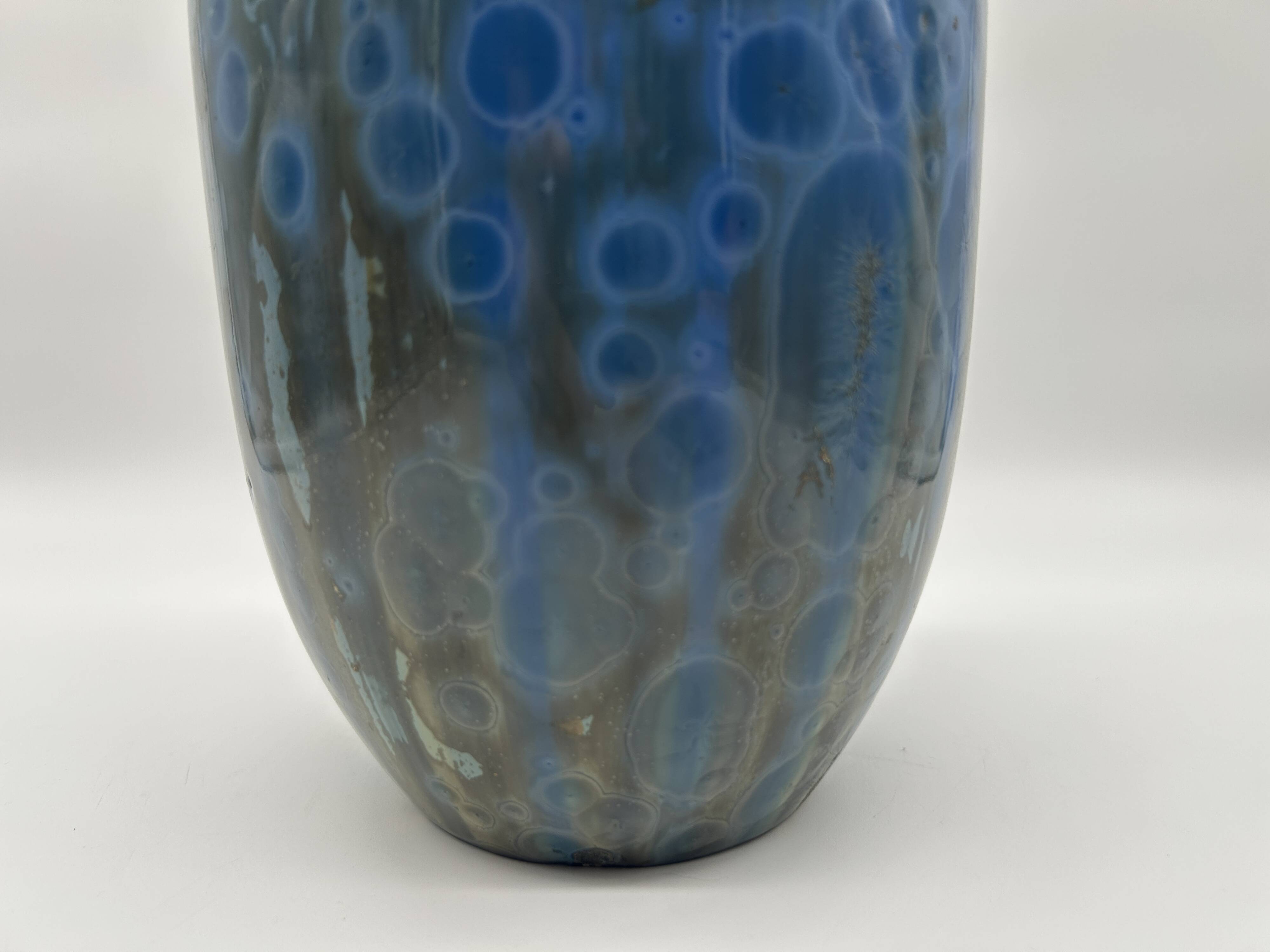 Vase art deco en grès émaillé de la manufacture pierrefonds