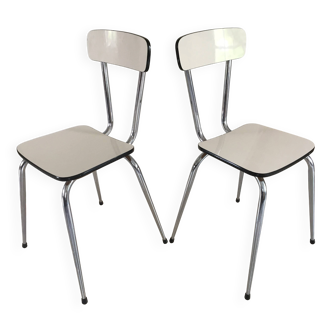 Paire de chaises  formica vintage