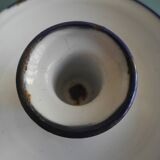 antique candlestick enamelled tin vintage candlestick Sweden