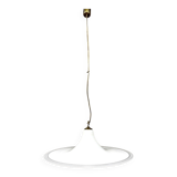 Large white glass hanging lamp by Vistosi, Italy