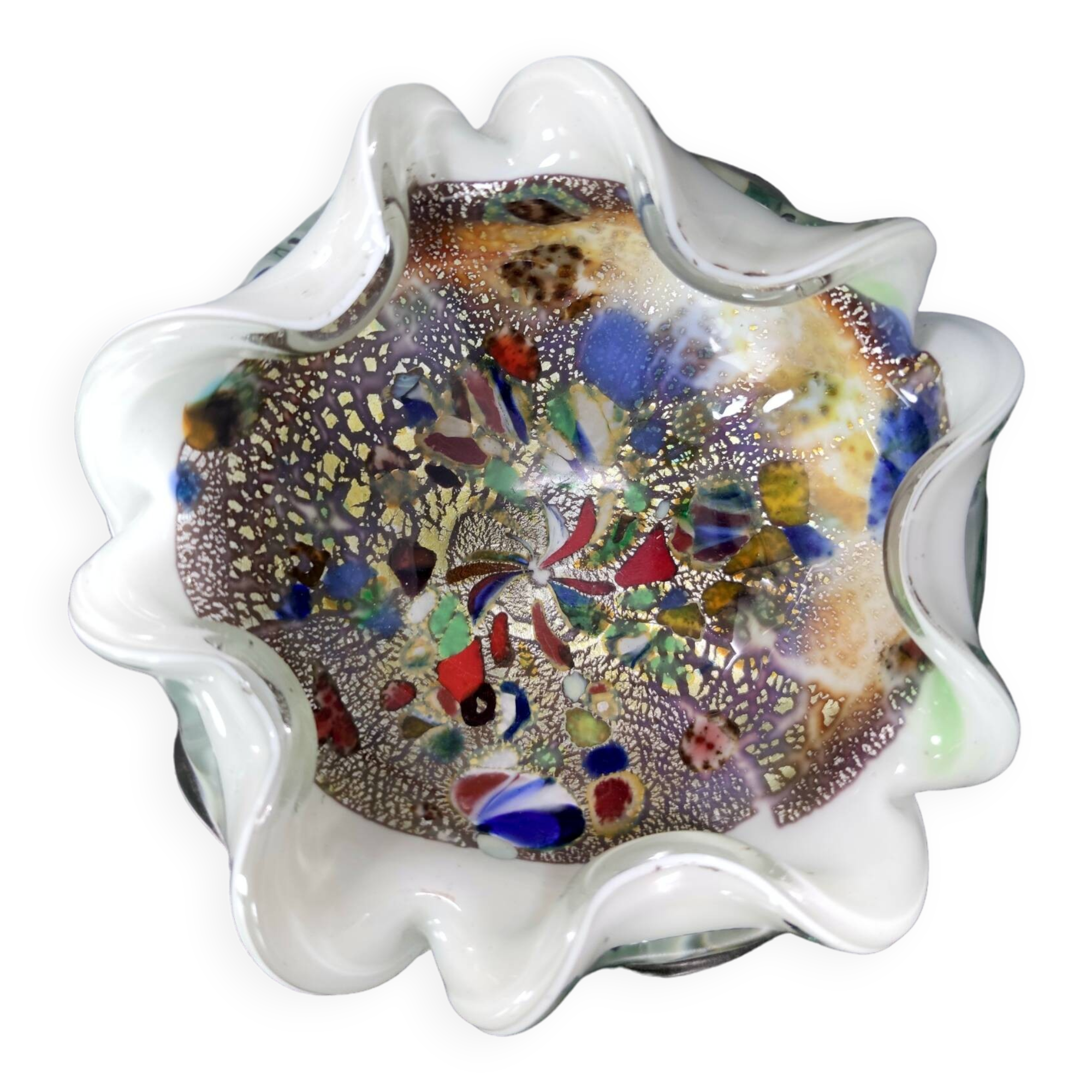 Murano Glass Ashtray or Trinket Bowl by Avem Attributed to Dino Martens