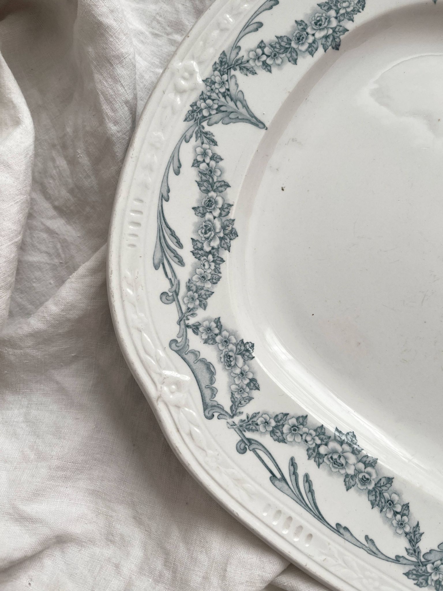 Iron earthenware dish “Louis XVI” U&C Sarreguemines