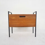 Teak and minimalistic metal sewing box, The Netherlands 1960's
