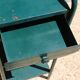Green metal dormitory bedside table 1960