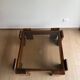 Square coffee table in solid wood and smoked glass – 70s