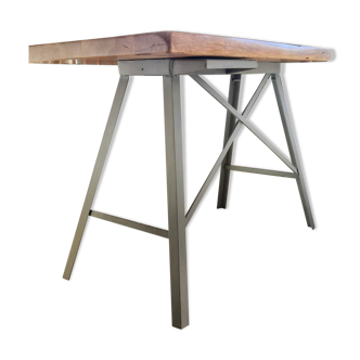 Industrial oak desk