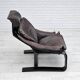 Chaise longue kroken, années 1970, design suédois par ake fribyter pour nelo, état d'origine.