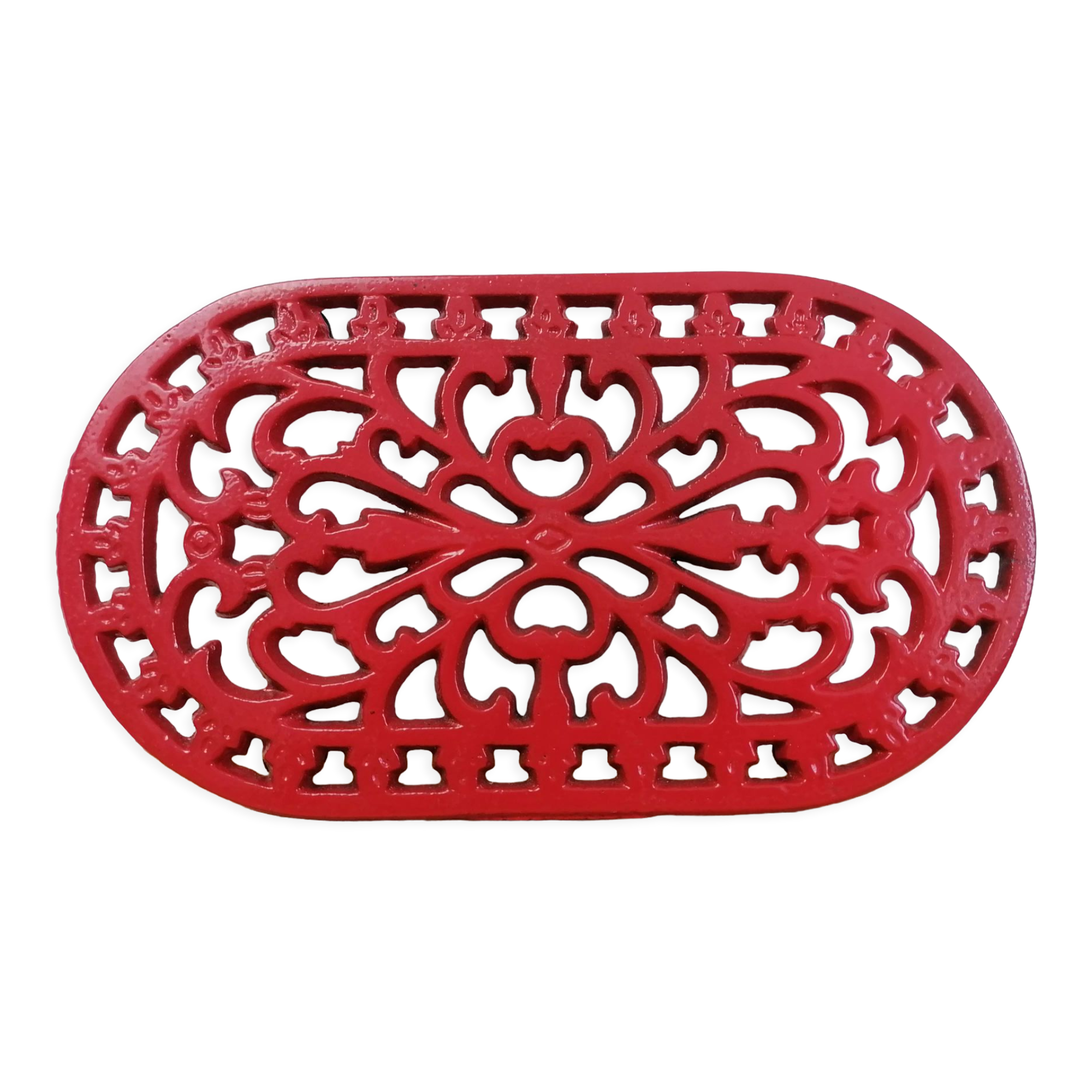 Vintage enamelled cast iron trifle