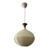 Rotaflex pendant light in Rhodoid and teak from the 1960s
