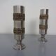 Brutalist German vases in stainless steel, 1960s, set of 2