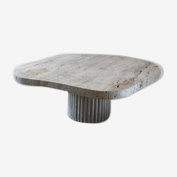 Natural travertine irregular coffee table Athena - 100x100cm