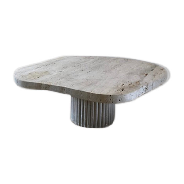 Table basse Athena irrégulière travertin naturel - 100x100cm | Selency