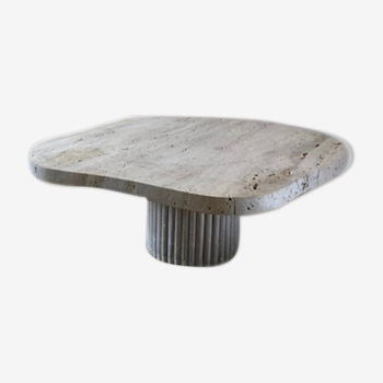 Table basse Athena irrégulière travertin naturel - 100x100cm