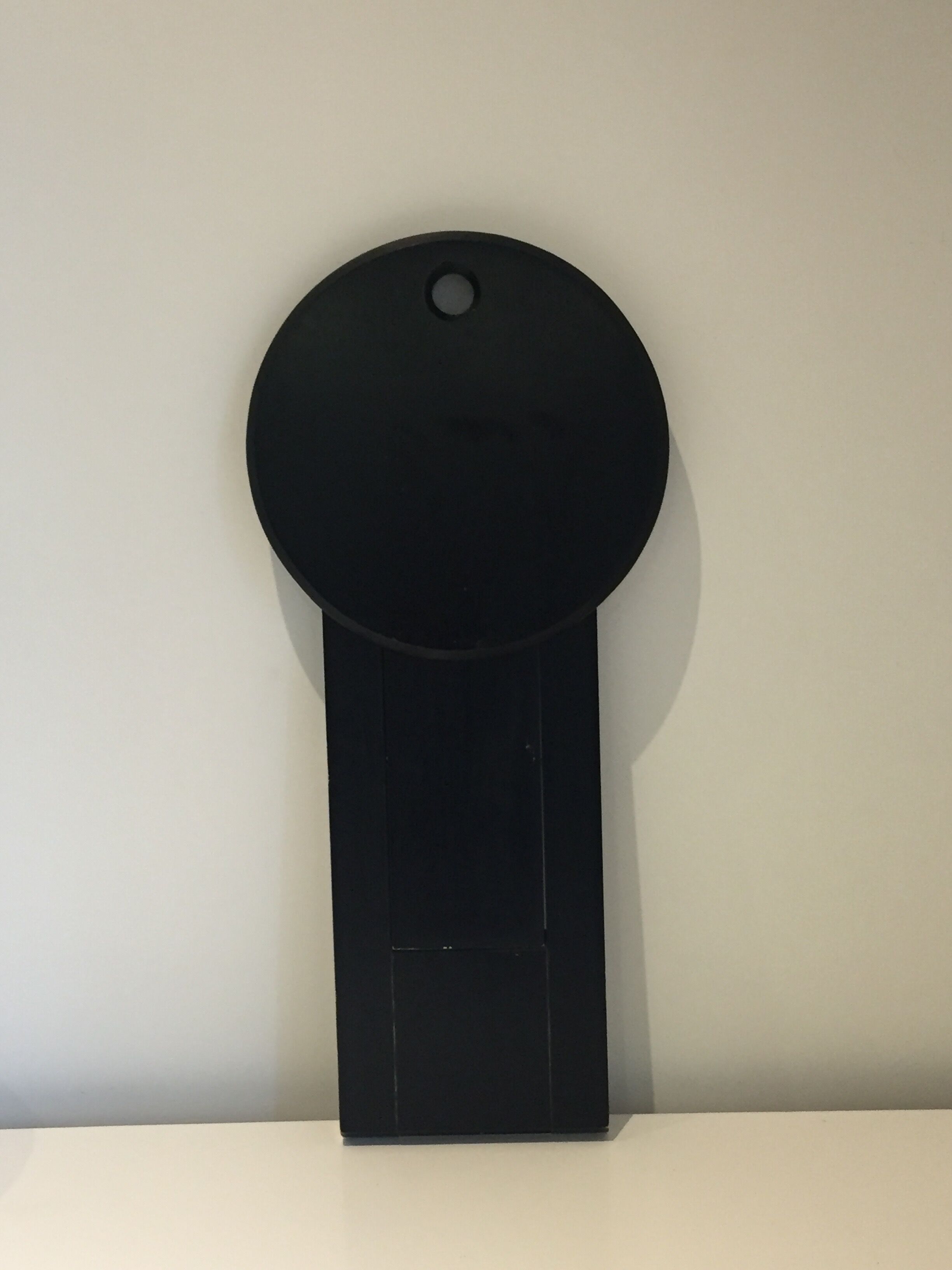 Suzy stool Adrian Reed black folding stool, 1980s design