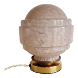 Table lamp in pink Clichy glass