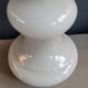 Vintage pendant light in two-layered grey/white glass