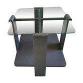 Art deco coffee table in wood and glass