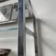 Pair of chrome and glass shelves from the 70s