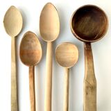 Couverts en bois vintage