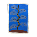 Painting Camille Cabanes - Blue Plant Snake