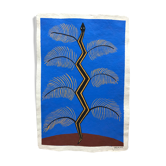 Peinture Camille Cabanes serpent-plante bleu