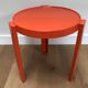 Small vintage orange round table 1970