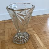 Vase en verre forme diabolo