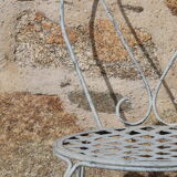 Series of 6 wrought iron garden chairs