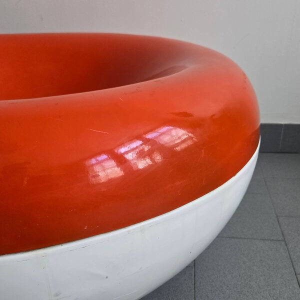 Fauteuil vintage oscillant 1960 Charles Zublena Les Plastiques de Bourgogne 60s