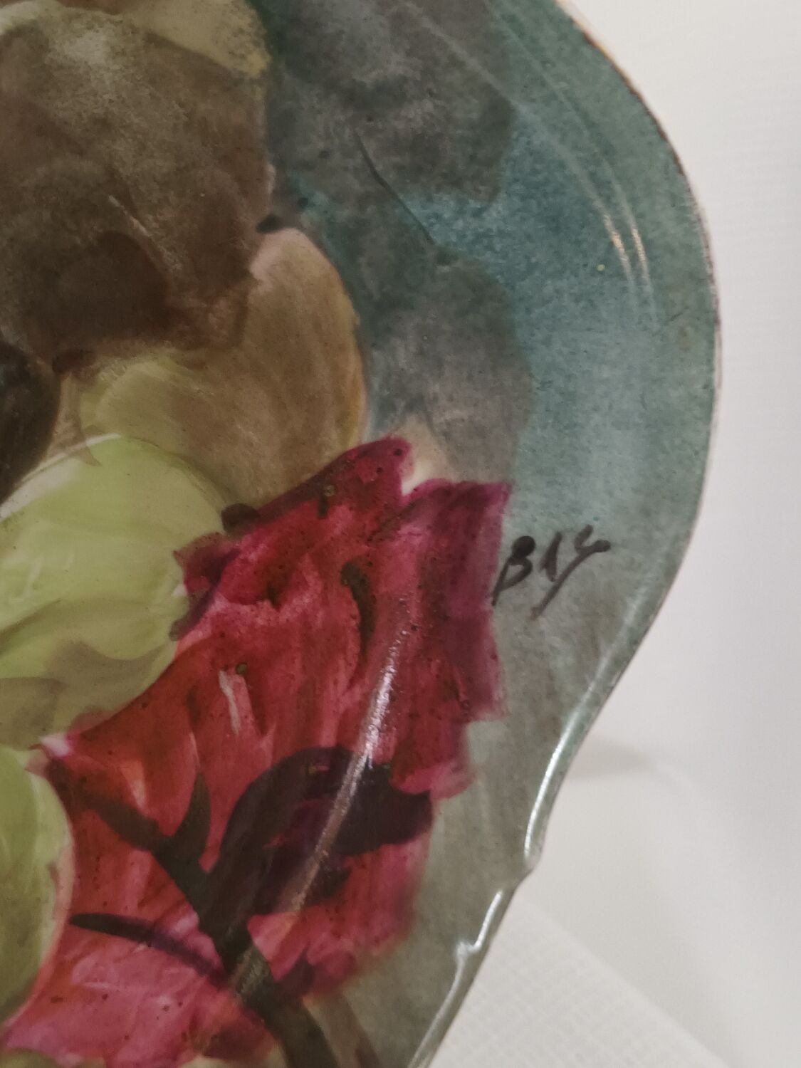 Decorative oval flat Limoges UC France