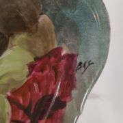 Decorative oval flat Limoges UC France