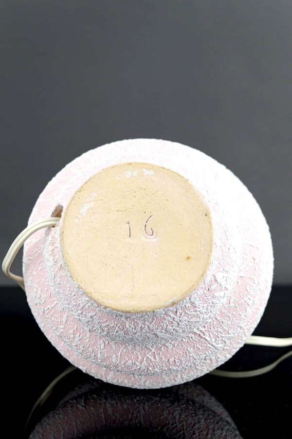 Lampe Boule en Céramique à émail Crispé, Art Deco, France, Circa 1930