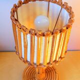 Rattan lamp by Louis Sognot 1950s