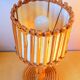 Rattan lamp by Louis Sognot 1950s