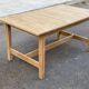 Table à manger scandinave rénovée en chêne 145-200cm
