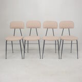 Set of 4 Italian Metal Dining Chairs, 1960's