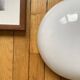 Large wall-mounted ceiling light, half-spherical, 30 cm, white opal glass.