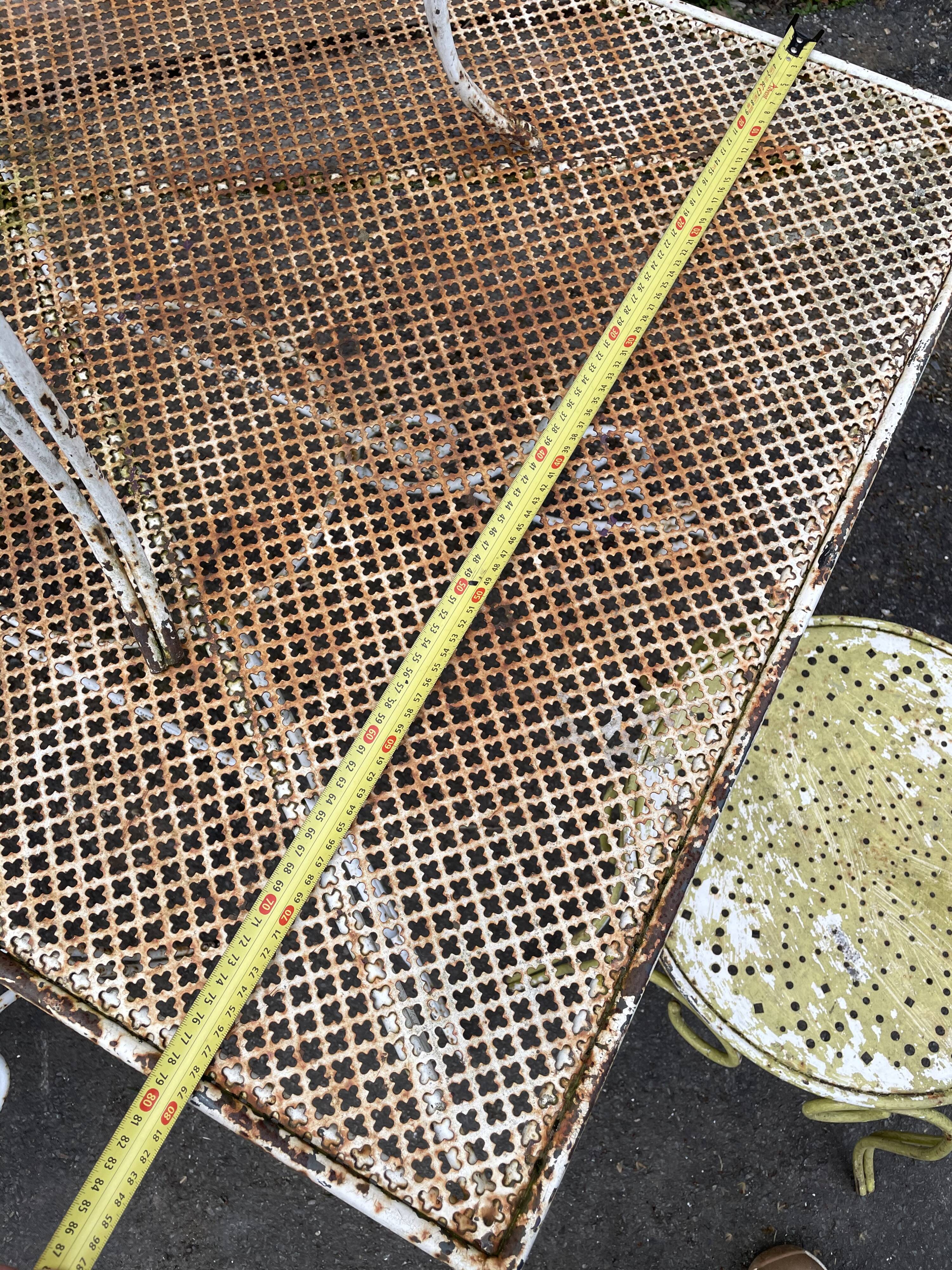 Garden lounge iron perforated iron old