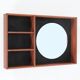 Mid-century wall shelf with mirror / 1960s / 1970s / Danish modern design / black