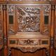 Louis XIII Revival wardrobe in walnut and marble