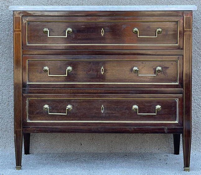 Louis XVI style chest of drawers by R. Brault