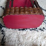 Hand-woven wooden bottle locker, bamboo and wicker