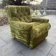 Fauteuil Velours vert année 70