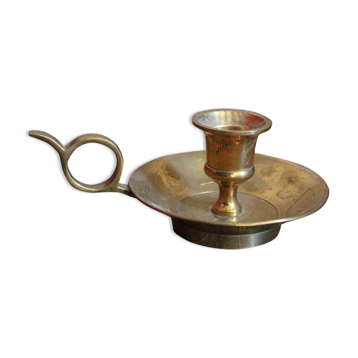 Brass cellar rat candlestick