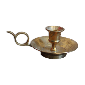 Brass cellar rat candlestick