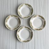 4 ironstone dessert plates