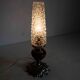 Lampe de table ou  de chevet de 1960 céramique verre métal argenté