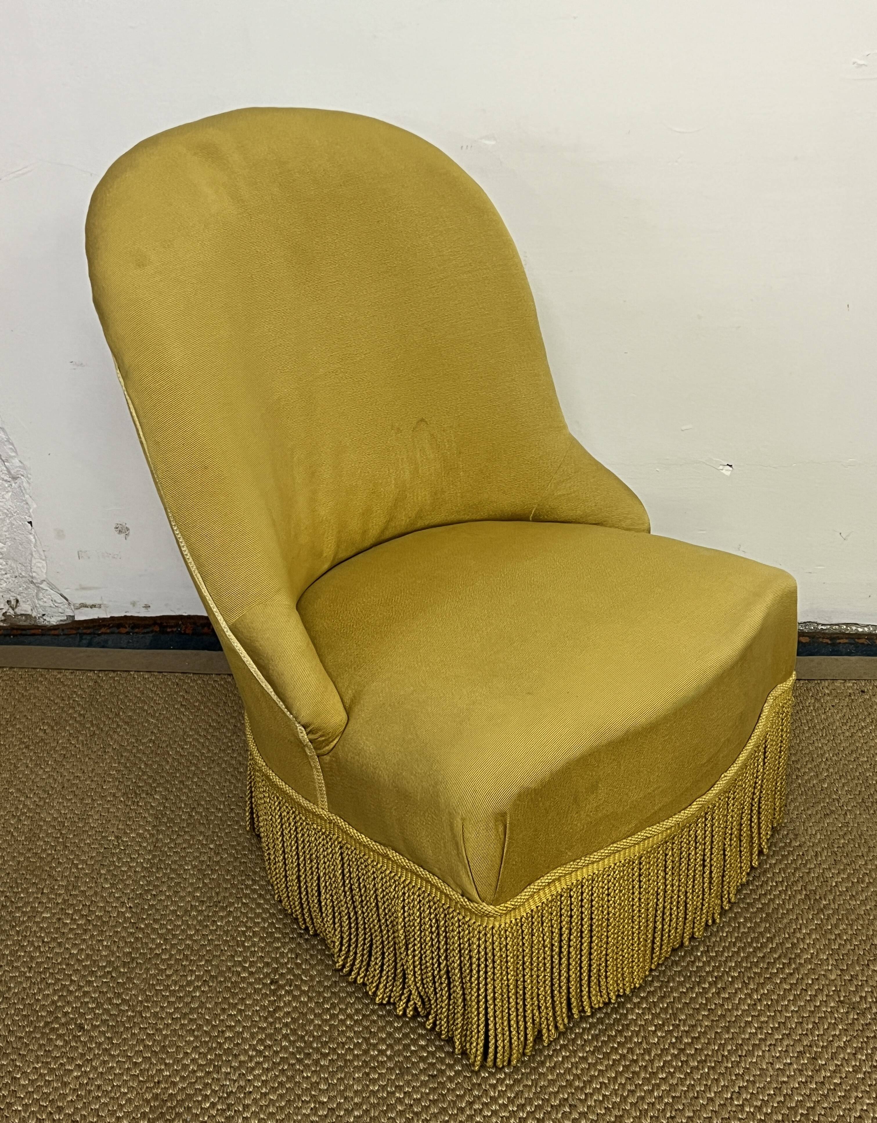 Mustard toad armchair